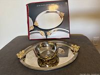 Tray and bowl in front of original box