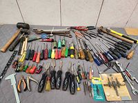 Overview of entire lot laid out showing all categories of tools