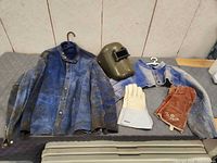 Overview of jackets, helmet, and gloves
