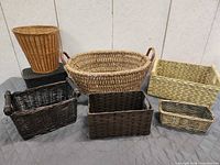 All seven containers arranged for overview