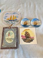 Group shot of all 5 nautical decor pieces