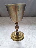 Full view of brass goblet front