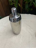 Polished stainless steel cobbler shaker assembled