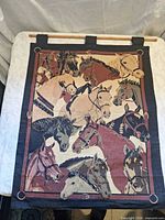 Full view of tapestry with rod attached
