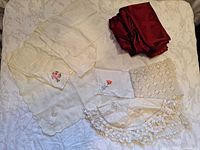 Group shot of all linens showing quantity and types
