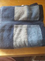 Towel folded showing stripe pattern and texture