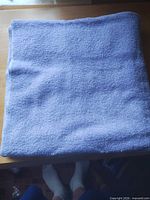 Bath towel folded showing overall color and texture