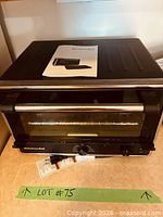 KitchenAid countertop oven with manual on top