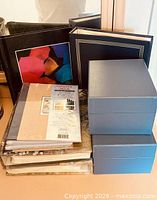 Group shot of all albums and boxes