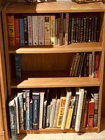 Front view showing entire bookcase with contents