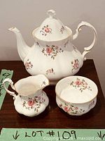 Teapot, creamer, sugar bowl group view