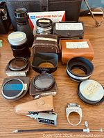All accessories grouped on tabletop