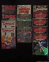 Group shot of all twelve bagged comics laid out in columns