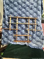 Front view showing entire five-tier wooden plate rack