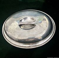 top view of covered dish lid