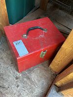 red metal case closed