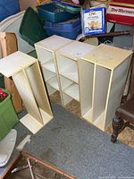 Two cubbies and two footwear shelves grouped together
