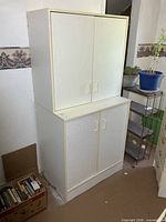 Both cabinets stacked, front view