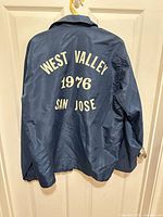 Back view showing full "West Valley 1976 San Jose" graphic and overall fabric condition