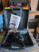 Impact wrench, case, manual, Jobmate tool bag visible
