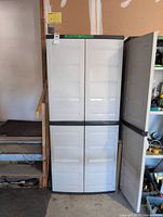 Cabinet closed, front view