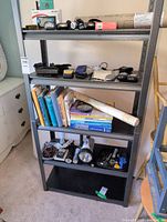 Front view showing shelves and overall design