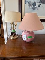 Both lamps side by side showing overall design and shades