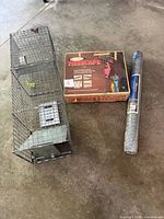 Trap, ladder box, netting roll overview