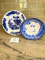 Plate and bowl front view side by side