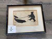Framed Henry Napartuk print front view with lot tag visible