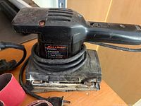 Black & Decker finish sander front and side view