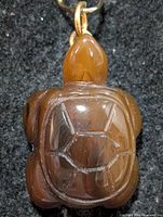 Front view showing turtle shell detail and metal loop