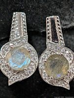 front view showing gemstones and CZ accents