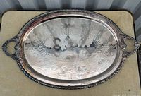 Top view of entire oval tray