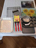All items in lot laid out on table