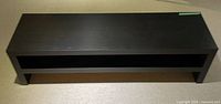 Top view of black rectangular coffee table