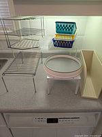 Group shot of all kitchen storage items on countertop