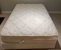 Top view of mattress and box spring