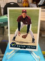 Front view of Derek Jeter Draft Picks card showing image, logo and player name