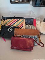 Group shot displaying all nine small bags