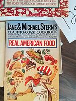 Front covers of Real American Food and partial Silver Palate Good Times