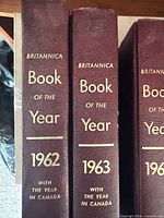 Spines of 1962 and 1963 volumes