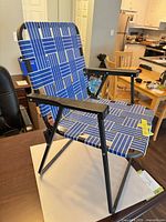 Full view of chair unfolded on table