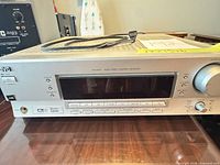 Front view of JVC RX-6042 receiver with power cord