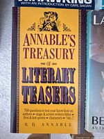 Front cover of Annable’s Treasury of Literary Teasers