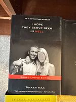 Front cover I Hope They Serve Beer in Hell signed edition