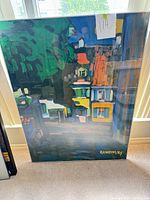 Full view of framed Kandinsky reproduction print