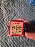 End label of Starrett box showing model and length