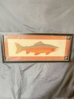 Front view showing entire framed Canadian Red Trout print