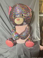 Front view of full sequin teddy bear